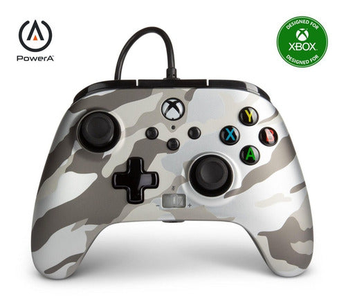 Control Powera Enhanced Wired- White Camo Para Xbox Series