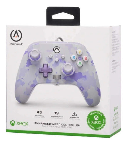 Control Powera Enhanced Wired Purple Camo - Xbox S/x