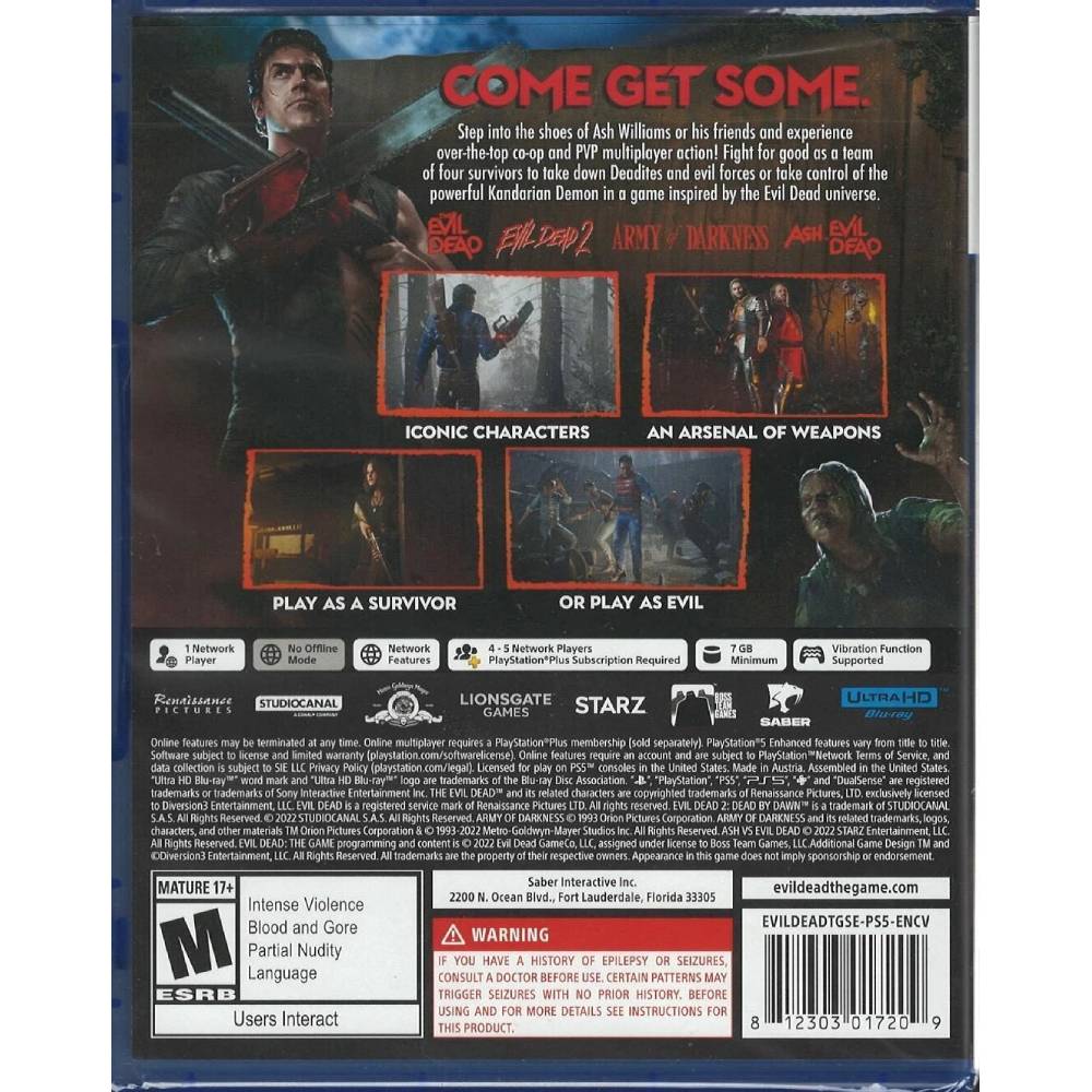 Evil Dead The Game - Ps5 Físico - Sniper