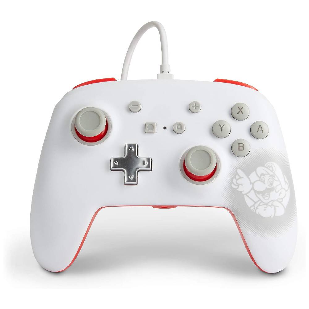 PowerA Enhanced Wired Controller - Mario White para N.Switch