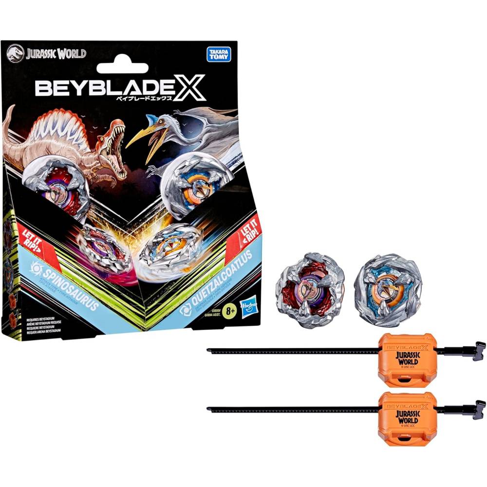 Beyblade X - Jurassic World Pack (Spinosaurus Attack
Type & Quetzalcoatlus Defense Type)